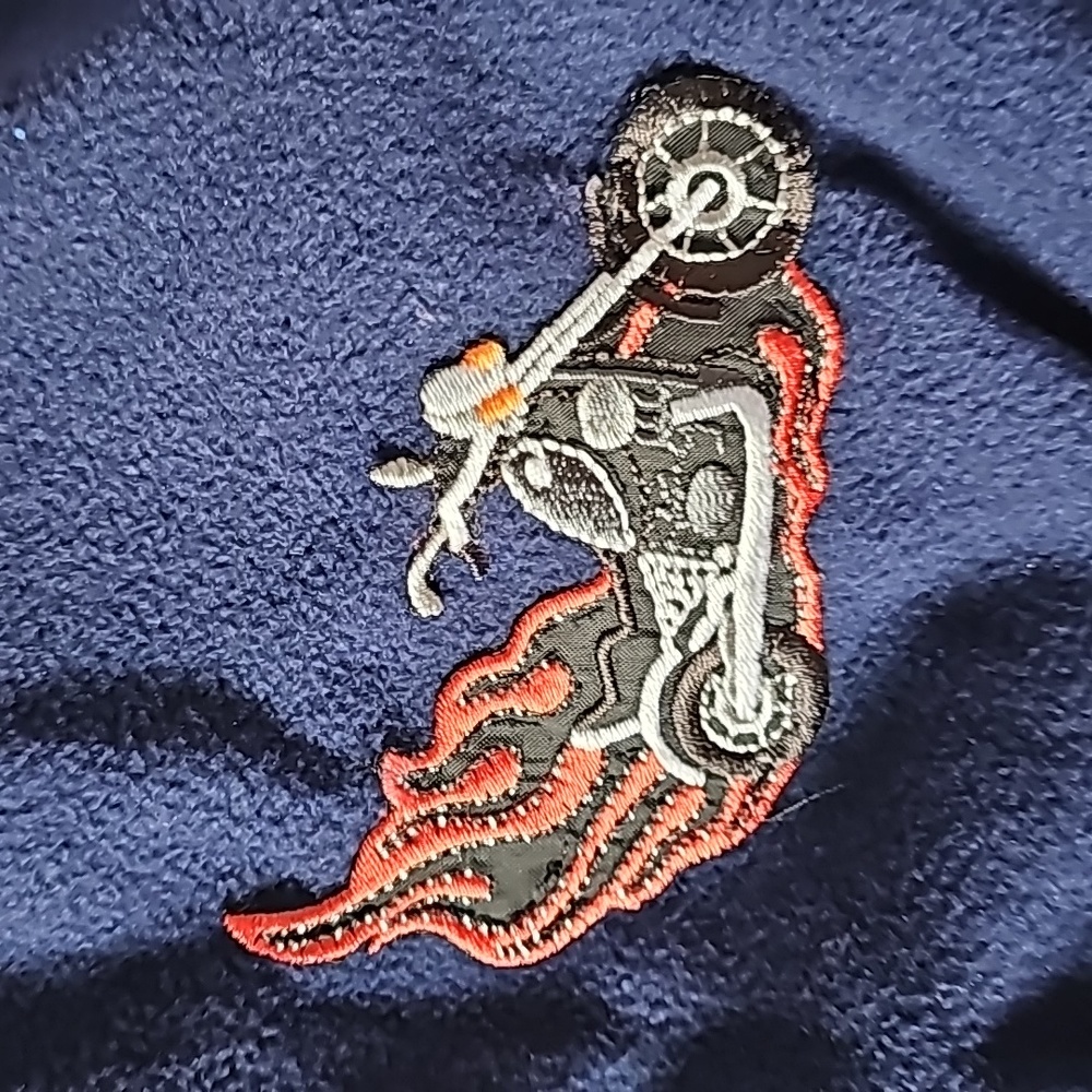 BOYS Fleece ROBE BY Land's End with motorcycle Patch size 6